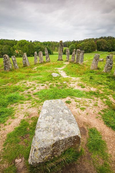 Bibikow, Walter 아티스트의 Sweden-Bohuslan-Blomsholm-Blomsholmsskeppet-stone ship circle-Iron-age burial ground-400-600 AD작품입니다.